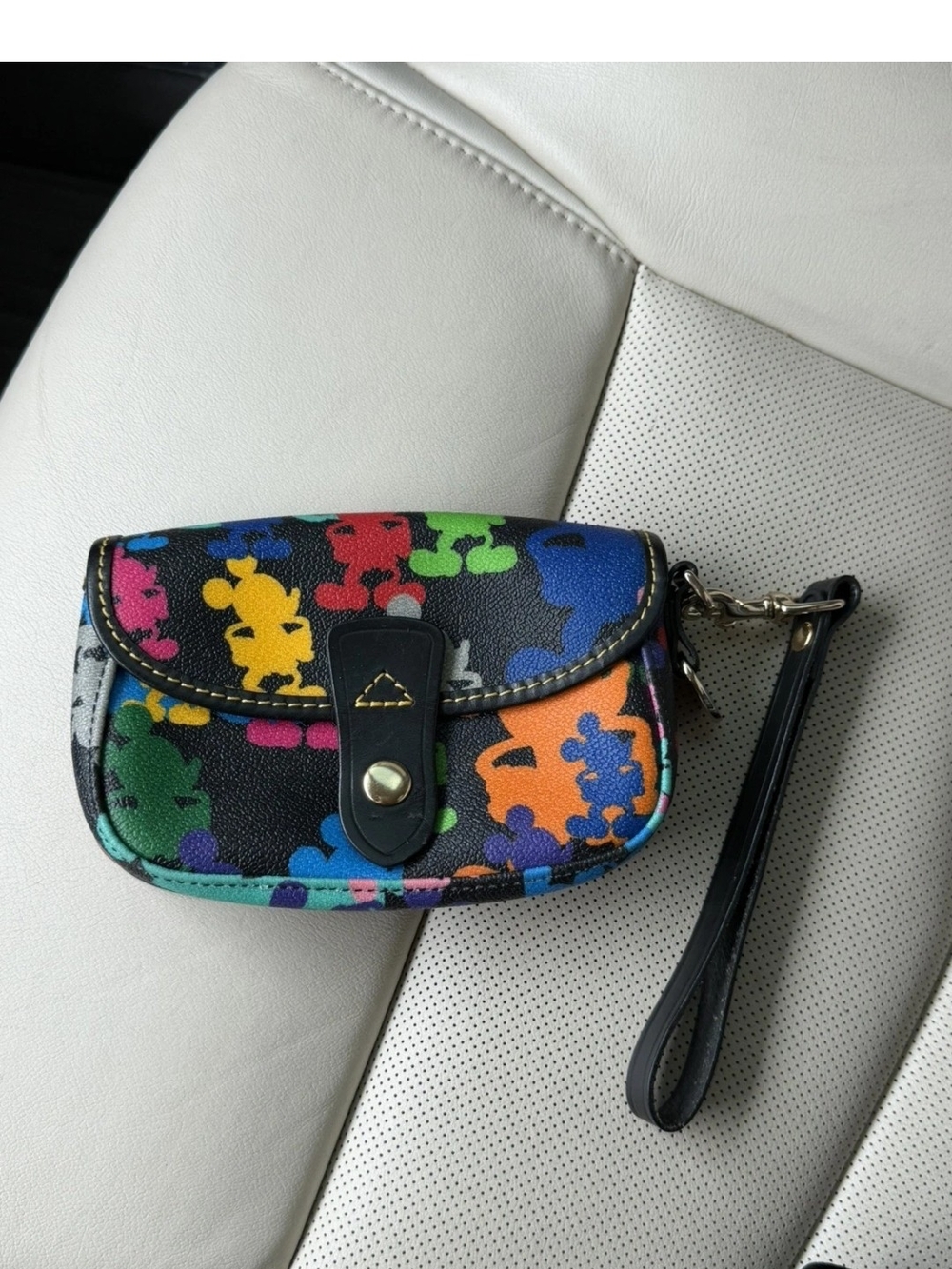 Dooney & Bourke Multicolor Wristlet Pouch - Colorful Mickey Mouse Print